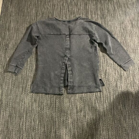 Pilcro by anthropologie Split Back Distressed Terry Tunic Top - size L - Picture 2 of 7